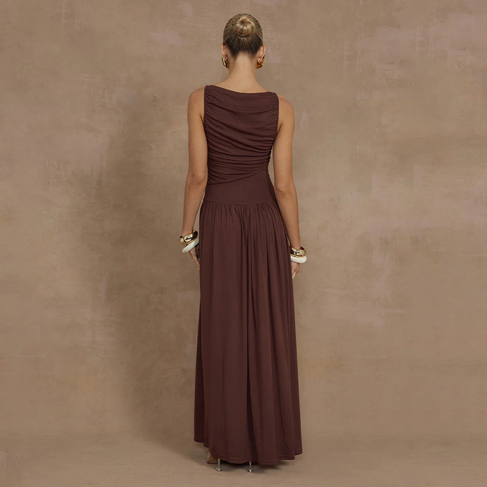 Trance Fit and Flare Dress - Brown